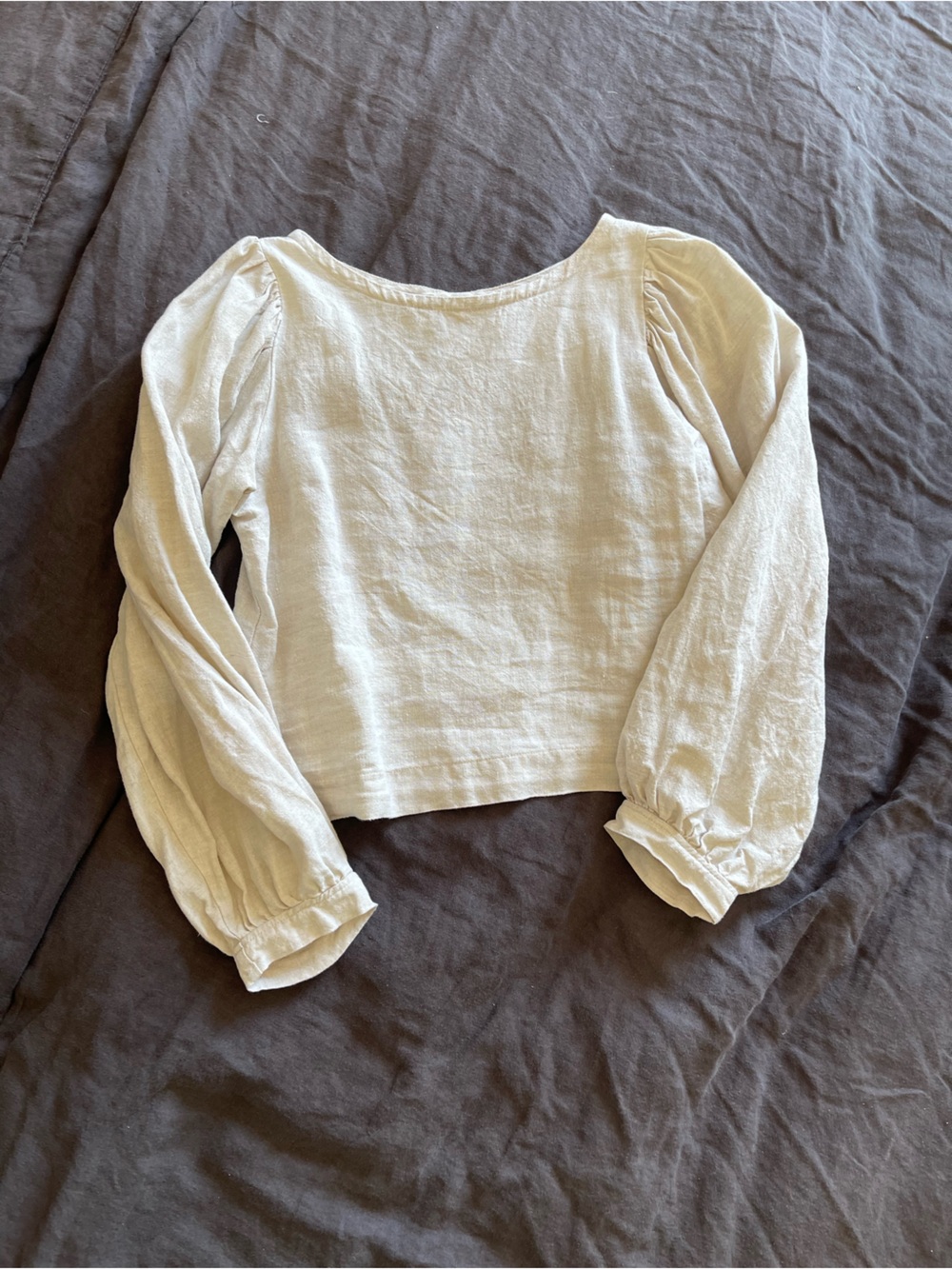 Women’s Cream Puff-Sleeve Square Neck Top
